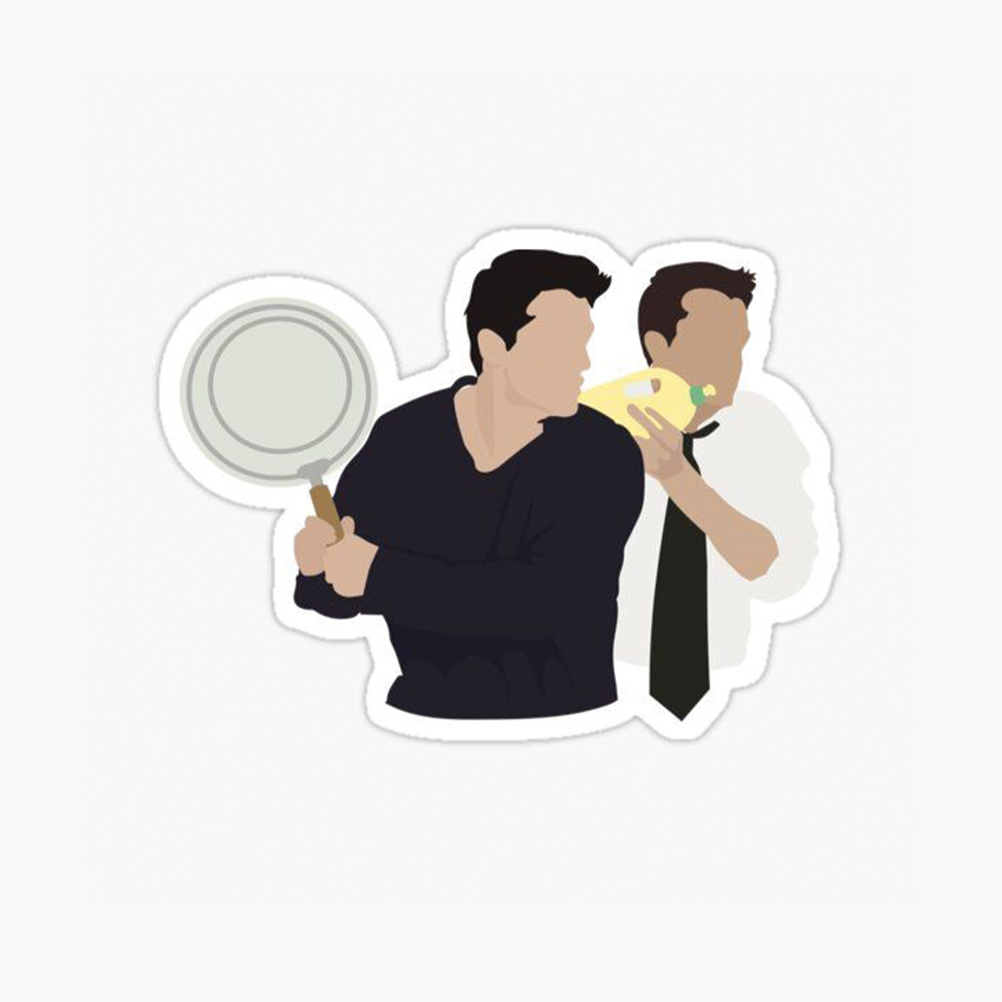 Joey and Chandler 3 Sticker