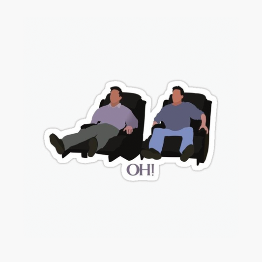 joey and chandler Sticker