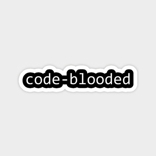 Code-blooded sticker