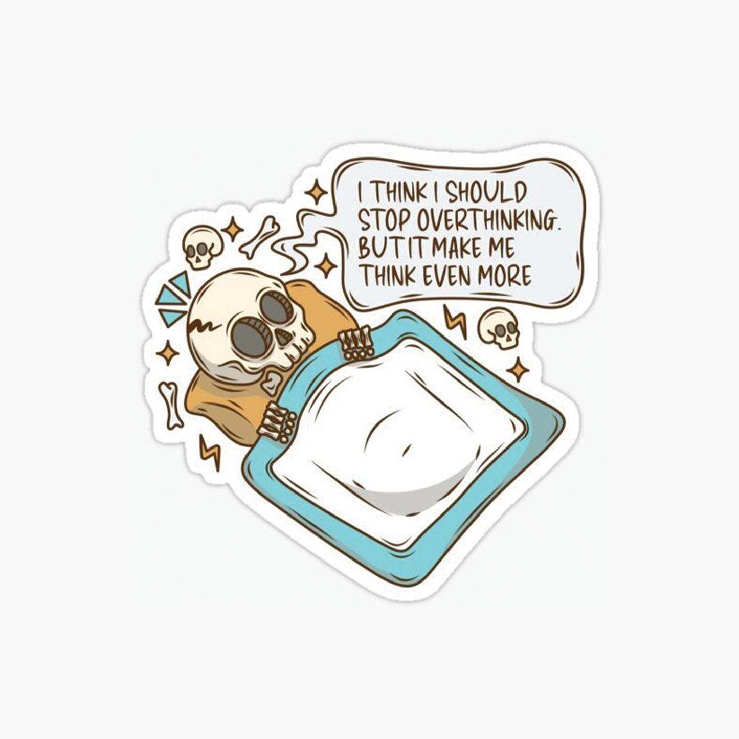 overthinking sticker