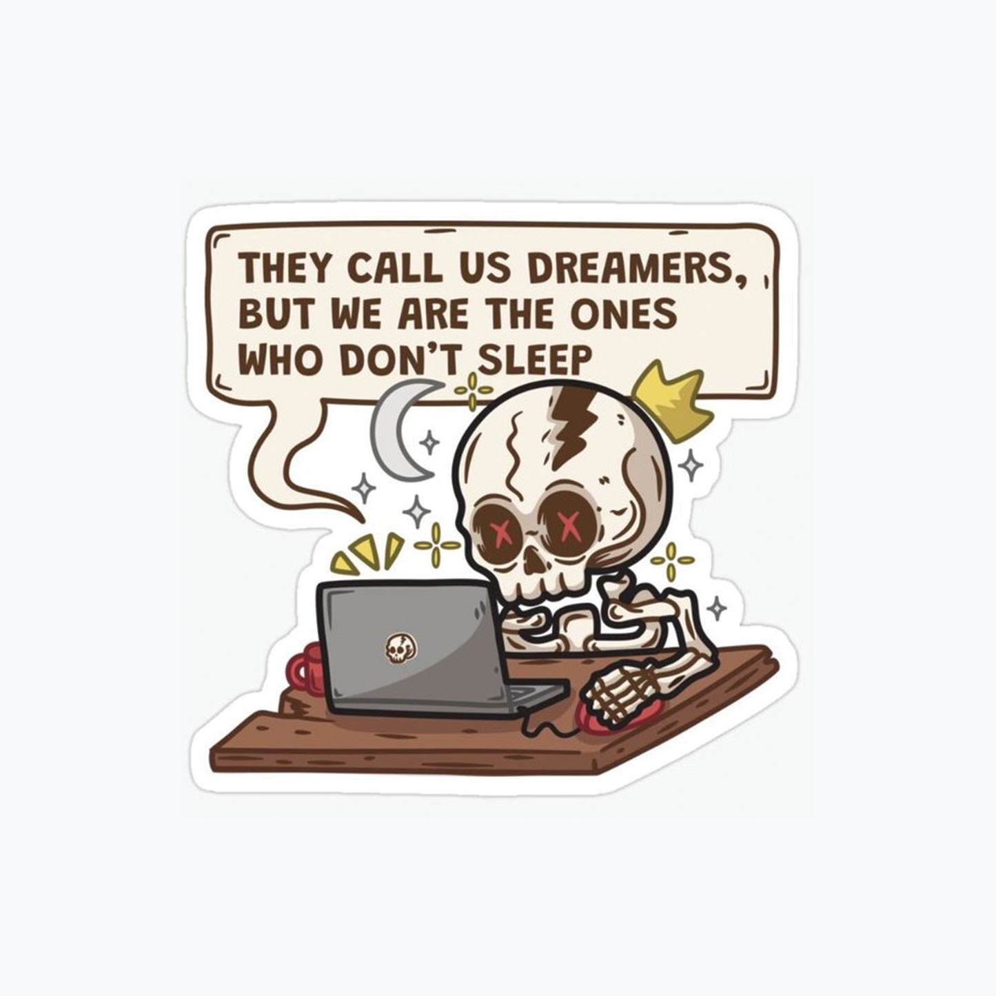 overthinking 2 sticker