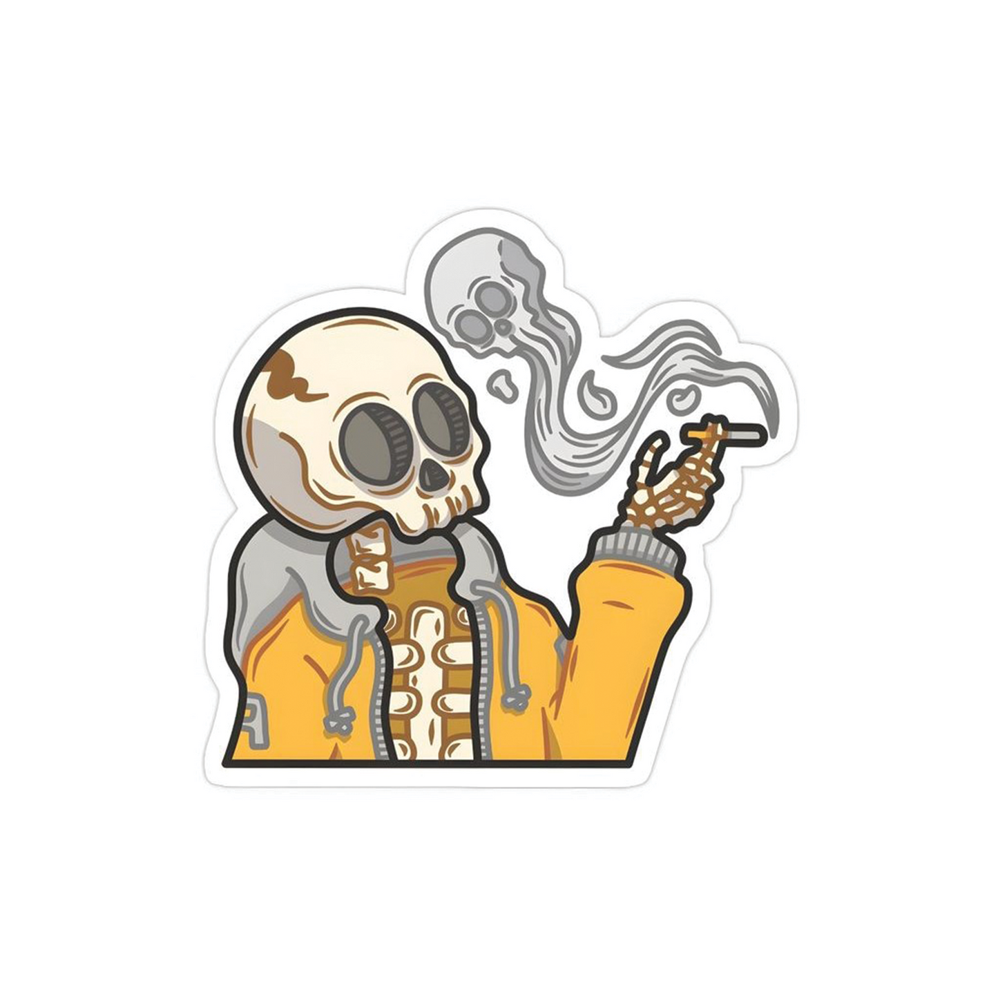 Smoking Skeleton sticker